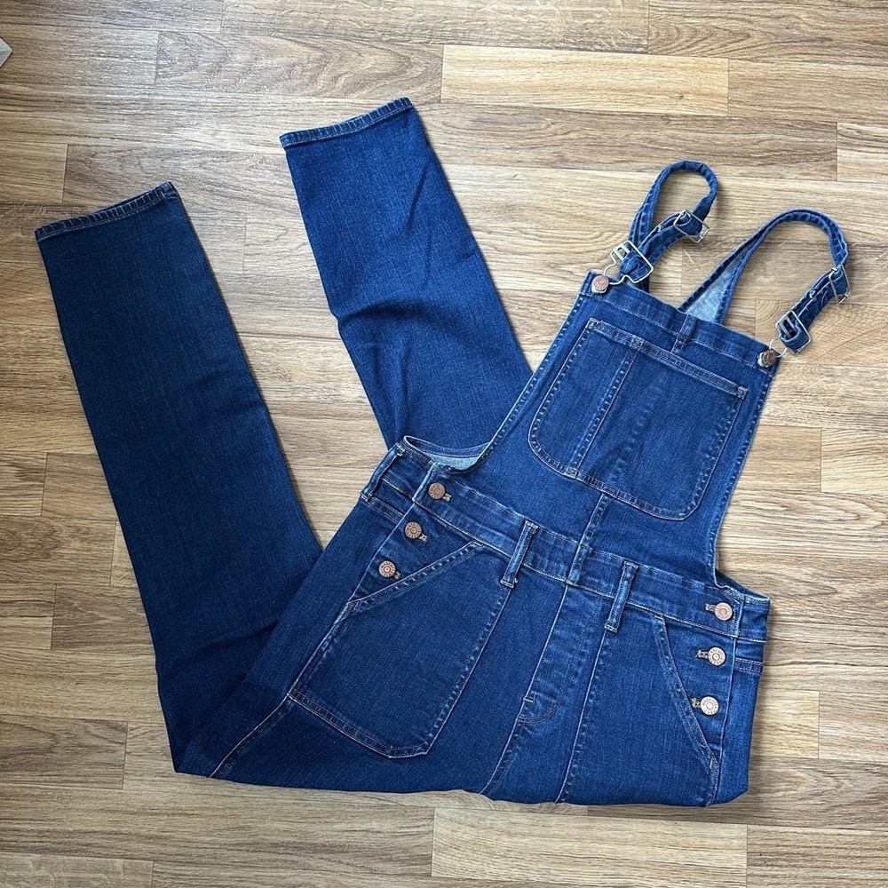 Madewell Womens Denim Overalls Size S Skinny Medium Wash Work Western
